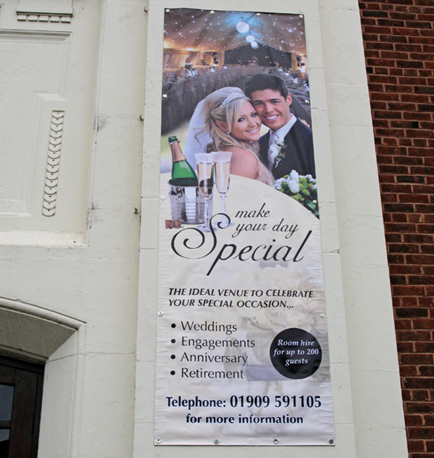 Banners with eyelets designed and printed any size or shape nr South Yorkshire