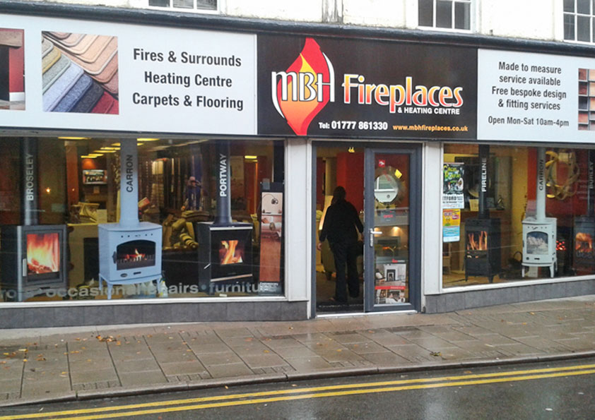 Window graphics for any type of business premises, shops, offices, restaurants, bars, frosted glass, frosted window stickers, cut out window stickers and more at Retford near Rotherham, Sheffield, Nottingham, Chesterfield 